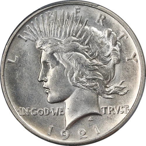 1921 Peace Dollar High Relief PCGS AU58 Nice Eye Appeal Nice Strike