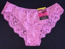 Maidenform Panty Bikini Second Skin Lace Tanga Ruched Back M Nylon Underwear