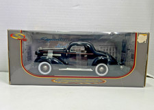 Signature Models 1936 Pontiac Deluxe Black Coupe 118 Diecast Whitewall Tires