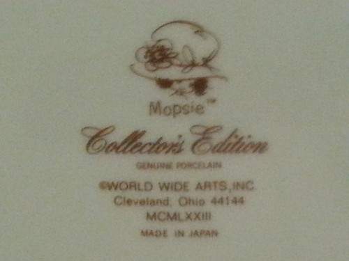 Mopsie Collector Plate "LOVE IS GOOD FOR GROWING THINGS" 1973 Vintage Porcelain - 第 3/3 張圖片
