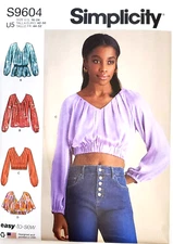 Simplicity 9604 Misses Blouse Size 16-24 Sewing Pattern