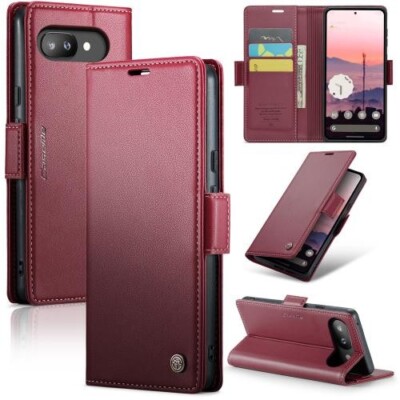 Für Google Pixel 9a Caseme 023 Schmetterling Buckle Litschi Textur für Rfid