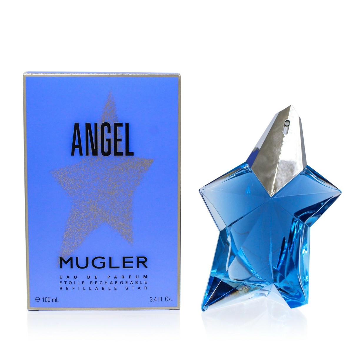 MUGLER ANGEL パルファム 25ml 星型 ANGEL MUGLER EDP SPRAY REFILLABLE STAR NEW PACKAGING 3.4 OZ FOR