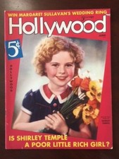 1936, Shirley Temple, "Hollywood" Magazine. No Label Scarce