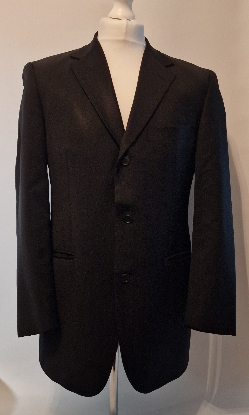 Giacca uomo Yves Saint Laurent lana nera taglia media singola ventilazione abbigliamento formale