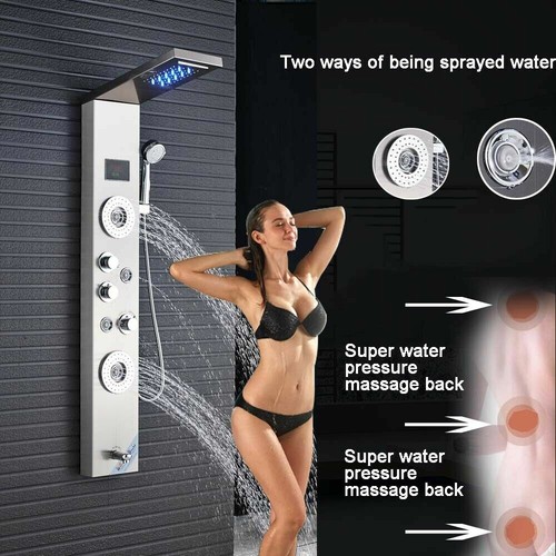 Pannello colonna doccia idromassaggio inox pioggia cascate led soffione doccia - Foto 48 di 250