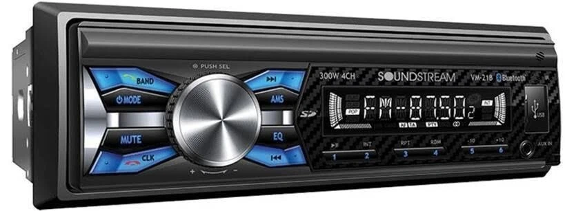 Soundstream Single DIN Car Stereo Receiver & 2 Pair 300W 6.5" Coaxial Speakers - Image 3 of 4