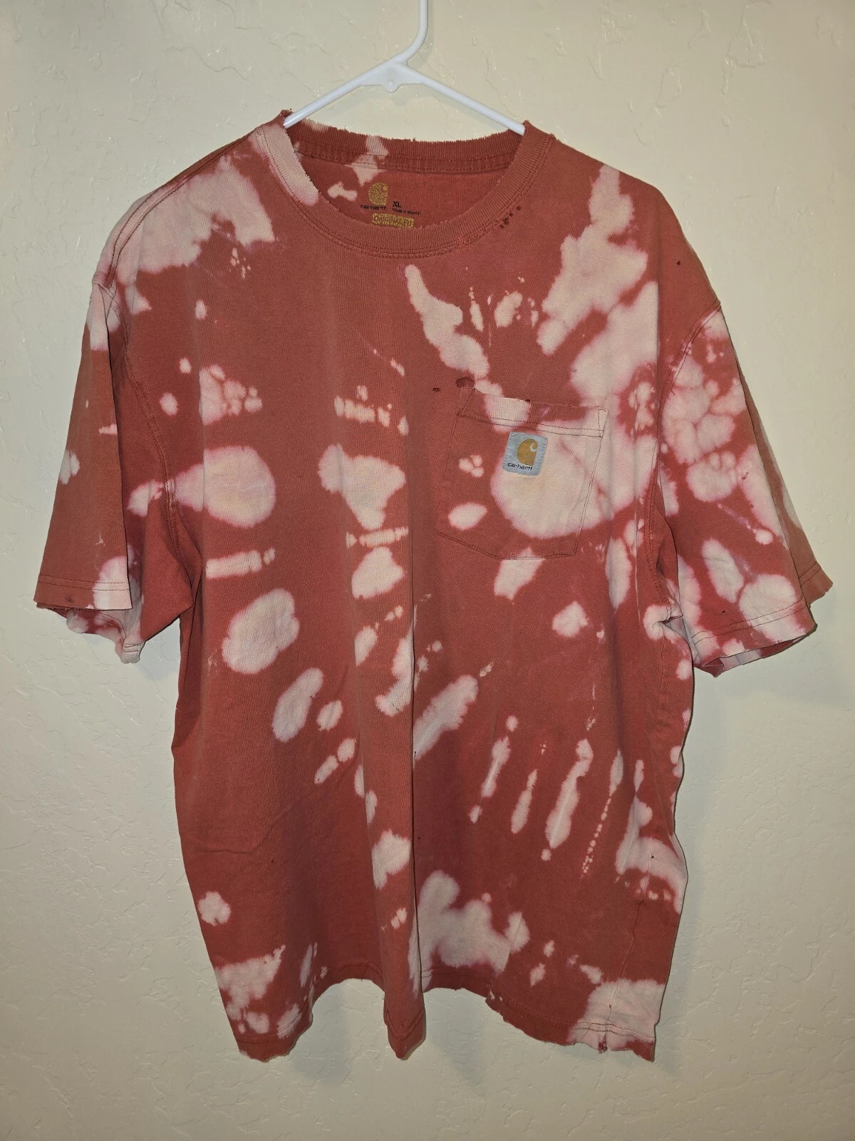 TIE DYE Carhartt T Shirt Mens XL OG FIT K87 CHI SPRING 2017 WELL WORN CUSTOM