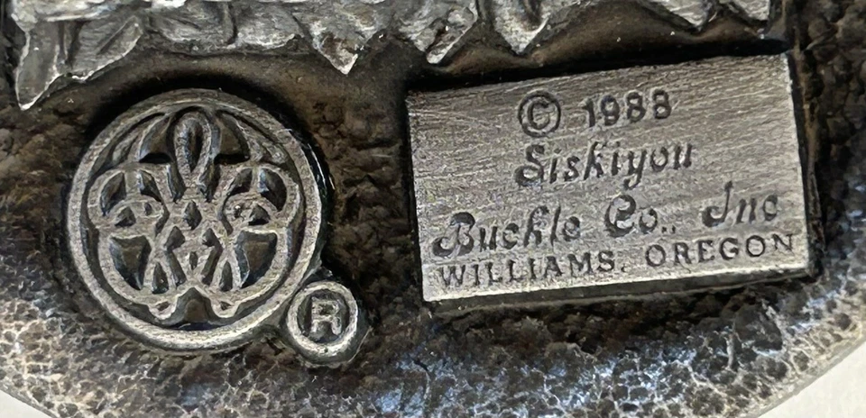 Vintage Belt Buckle Train Locomotive Railroad Siskiyou Buckle Co 1988 - Image 4 of 4