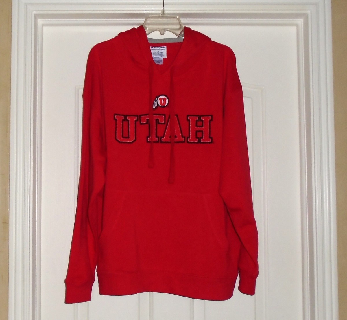 UNIVERSITY OF UTAH SWEATSHIRT XL Ute Red Hoodie Drum