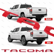 Tailgate Insert Letters fits 2016-2023Toyota Tacoma Badge 3D Raised Emblem Red