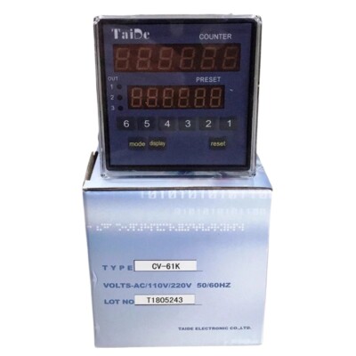 Counter CV-61K CV-62K with two normally open voltage outputs of 72 * 72