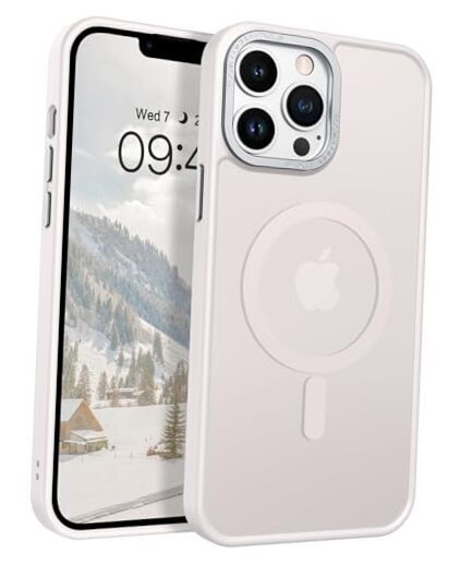 Magnetic for iPhone 13 Pro Case [Compatible with Magsafe] Light Grey