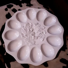 Modern Southern Home Stoneware  Deviled Egg Plate