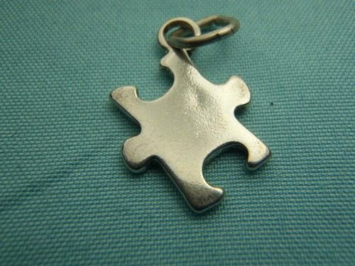 Ciondolo Ciondolo Argento Sterling 925 Puzzle Simbolo Puzzle Simbolo Autismo MADE IN USA - Foto 2 di 7