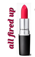 MAC RETRO MATTE LIPSTICK ALL FIRED UP , WITH BOX,FREE SHIPPING