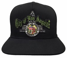 City Of Los Angeles Forest Green Script Black Snapback