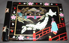 Vintage 1950's Lacquer Japanese Abalone Inlay Painted Photo Album 19 Pictures — photo 1
