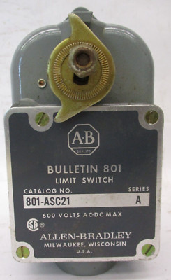 Allen-Bradley 801-ASC21 Limit Switch 600 Volts AC-DC Max Series A ...