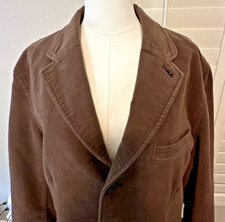 Vintage Velvet/Velour Mocha Brown Button Up Gap Men's Jacket Size Large