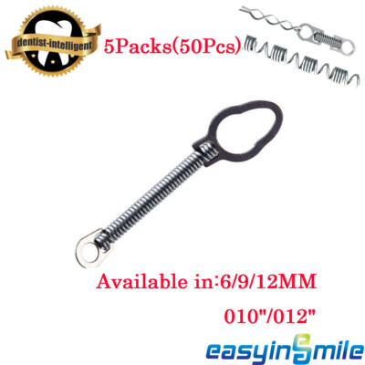 50Pcs Dental Orthodontic Niti Closed Coil Spring 6/9/12mm  010''/012'' For Bracket