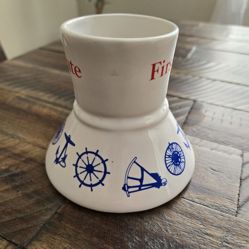 Vintage Feltman Langer FIRST MATE Mug Anchors Wheels Ropes Nautical Spill Proof - Picture 3 of 7