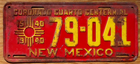 Item photo. Show Listing Details page. Listing 1940 New Mexico License Plate Number Tag - Coronado Quarto Centennial