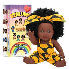 Poupée Afro-Américaine 30cm - Bébé réaliste - Jouet pour Enfant