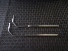 Lab 7-7/8” Angled Glass Inner Feeding Tube 1.7mm ID Top 7mm ID Bottom 2/Pack