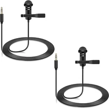2 Pack Lavalier Microphone Compatible with DJI Mic 2 & Rode Wireless Pro/Wireles