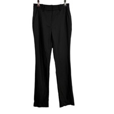 Reformation Dress Pants Black Wool Blend Straight Leg Work Office Minimalist 2
