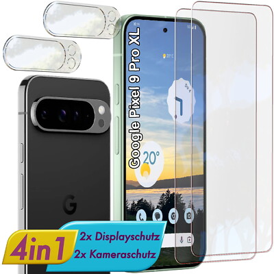 Für Pixel 9 Pro XL DISPLAY & KAMERA Schutzglas Panzerfolie Linsen 9H Glas Schutz