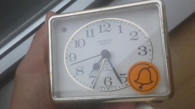 Kienzle QUARTZ U038-3672 BROWN VINTAGE ALARM CLOCK REVEIL SVEGLIA WATCH 70' UHR