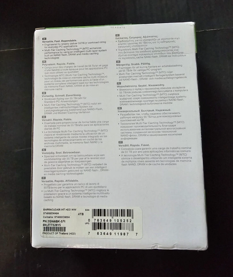 Seagate ST4000DMA04 Barracuda 4TB SATAlll 256MB Cache 3.5" Internal Hard Drive - Image 3 of 4
