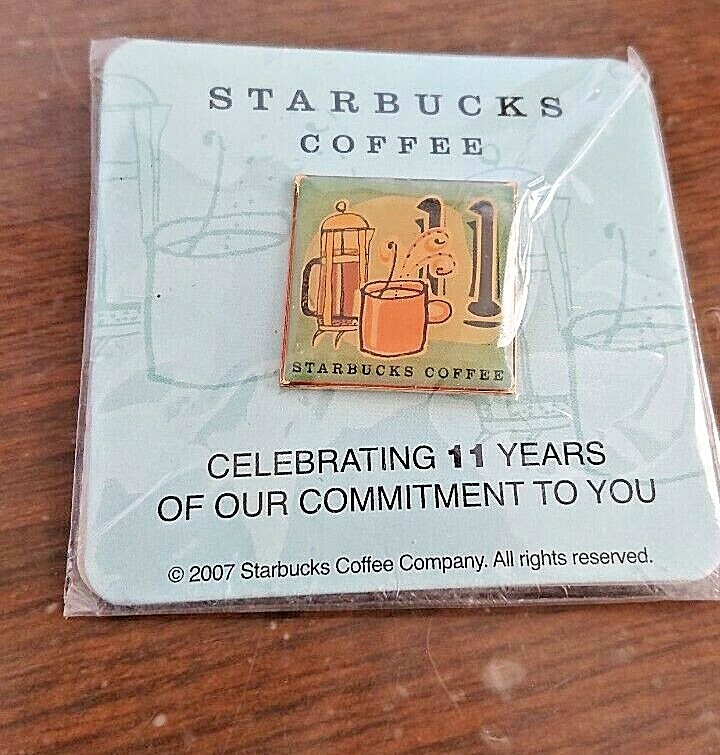 Starbucks japan 2007-2009 celebrating 11-13 years Pin badge