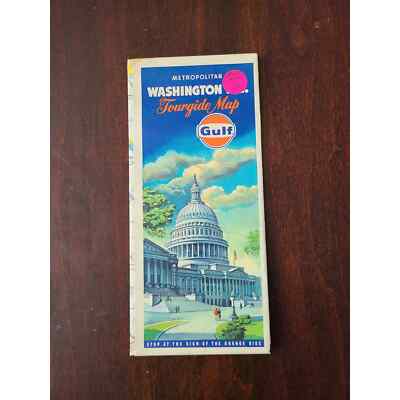 Metropolitan Washington D.C. Tourgide Map Road Map Courtesy of Gulf 1971 Edition