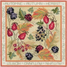 Four Seasons - Autumn Cross Stitch Kit by Derwentwater Designs
