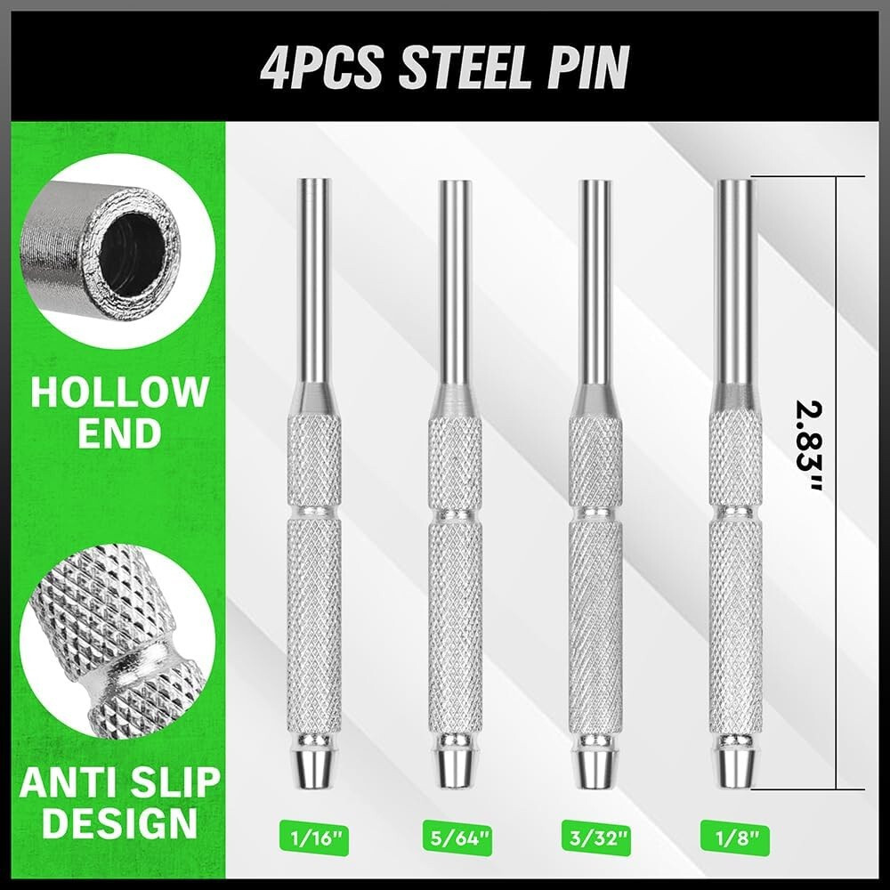 22pcs Punch Set With Hammer Rifle Gunsmithing Jewelers Auto Watches Gun