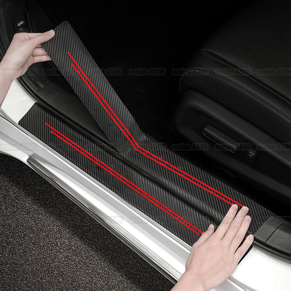 Car Door Plate Sill Scuff Cover Anti Scratch Protector Sticker Decal Accessories