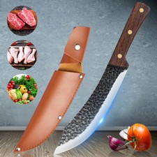 Knife Boning Forged Hand Knives with Butcher Husk Chef Meat Cleaver Knife 30cm