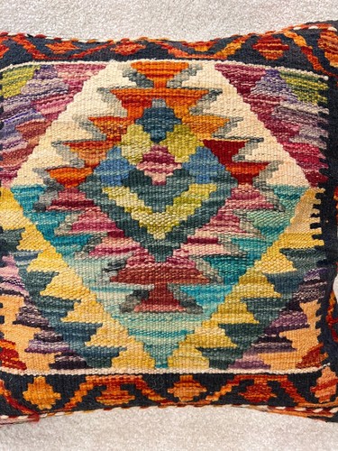 Fundas de cojín Afghan Kilim 100 % lana hechas a mano - multicolor - Imagen 73 de 91
