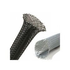 Expandable Braided Sleeving PG 12mm - Covering 8mm-17mm Grey and Black