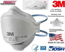N95 NIOSH Particulate Respiratory Protection MASKS USA MADE 3M 9205+ AURA