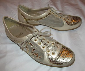 stuart weitzman gold sneakers
