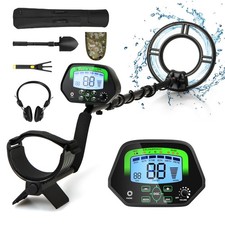 Metal Detector Kit Good Accuracy W/Display Waterproof Search Coil Headphone Bag