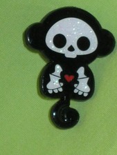 HASBRO Ent. One Lic. 2022 SKELANIMALS Mystery Enamel Pin MONKEY Black  Glitter