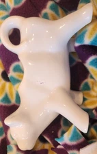 Over And Back Cow Calf Ceramic Milk Creamer Pitcher White Figurine 7” X 5”