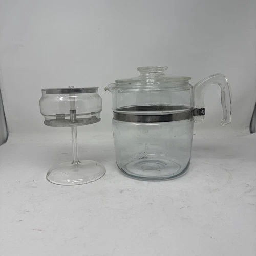 Vintage Pyrex Glass Flameware 7759 6-9 Cup Stovetop Percolator Coffee  Tea Pot