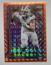 2025 Topps Chrome Joey Bosa #36 Orange Geometric Parallel Ser. # 02/25 Bills