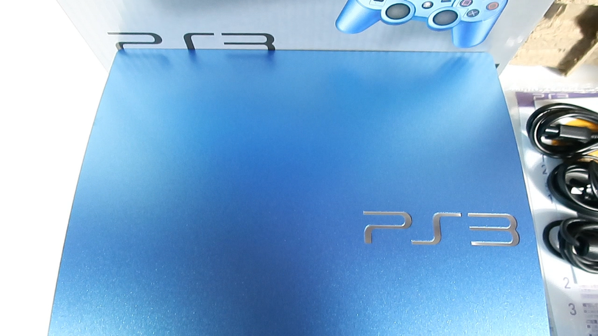 Excellent SONY PlayStation 3 PS3 Splash Blue Slim Console CECH